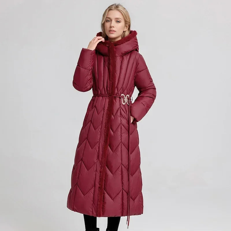 Manteau Long Ceinturé Style Moderne